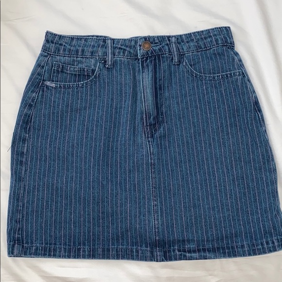Tops - Pinstripe denim skirt